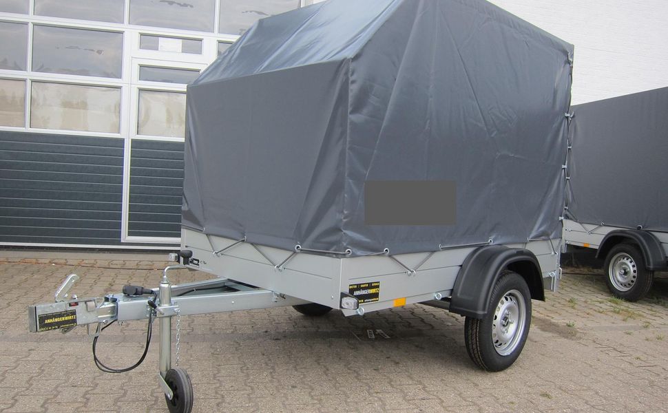 csm_45849-9539_0ecdcad1b2.jpg Aluliner Planen Anhänger GT 750 211x126x150cm +Hochplane aero grau (XS) 750kg – Image 1