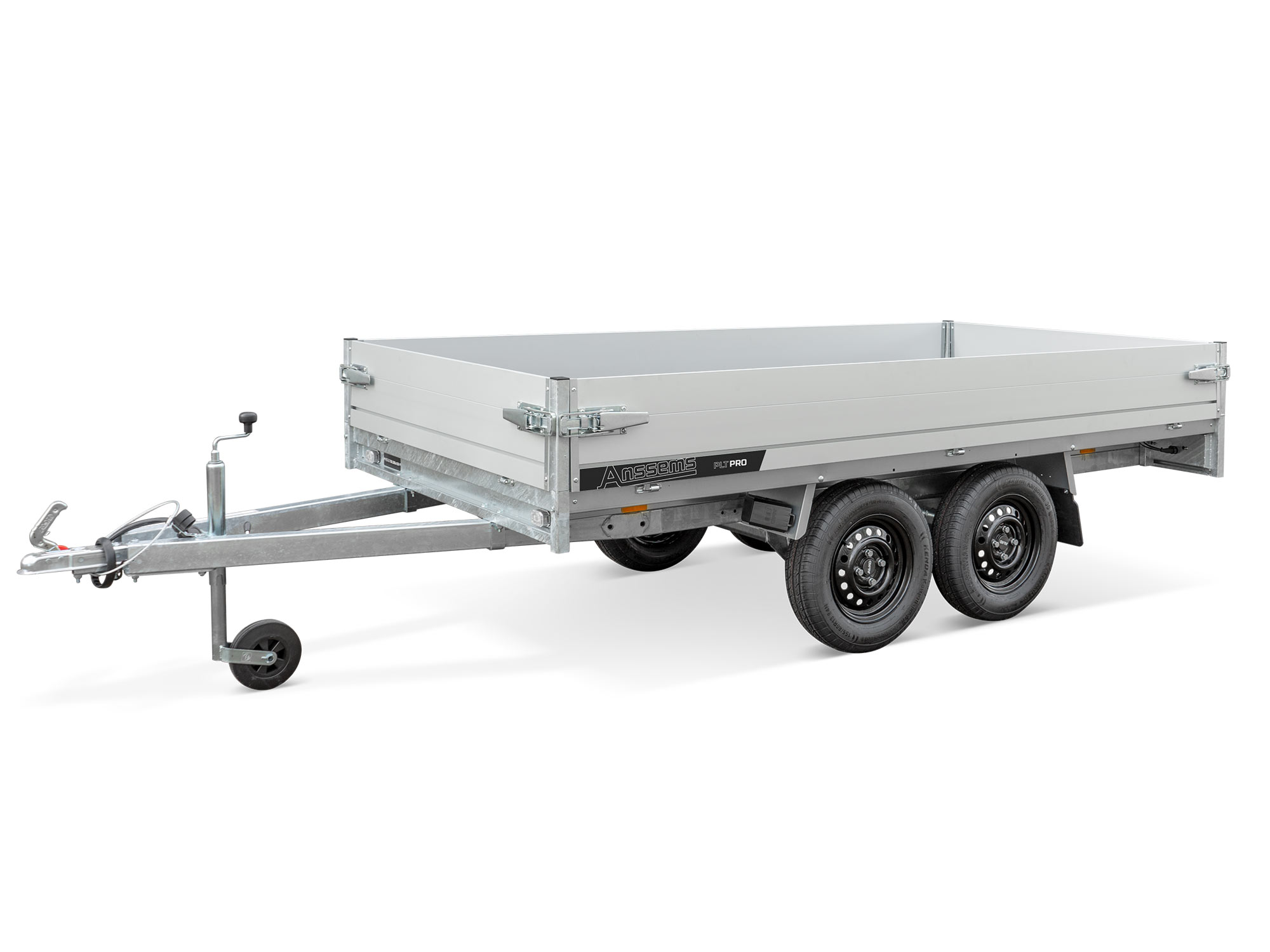 Anssems PKW Anhänger Hochlader Alu PLT-2 PRO 750 Ladefläche 2,51 x 1,50 m ungebremst, Tandemachsen
