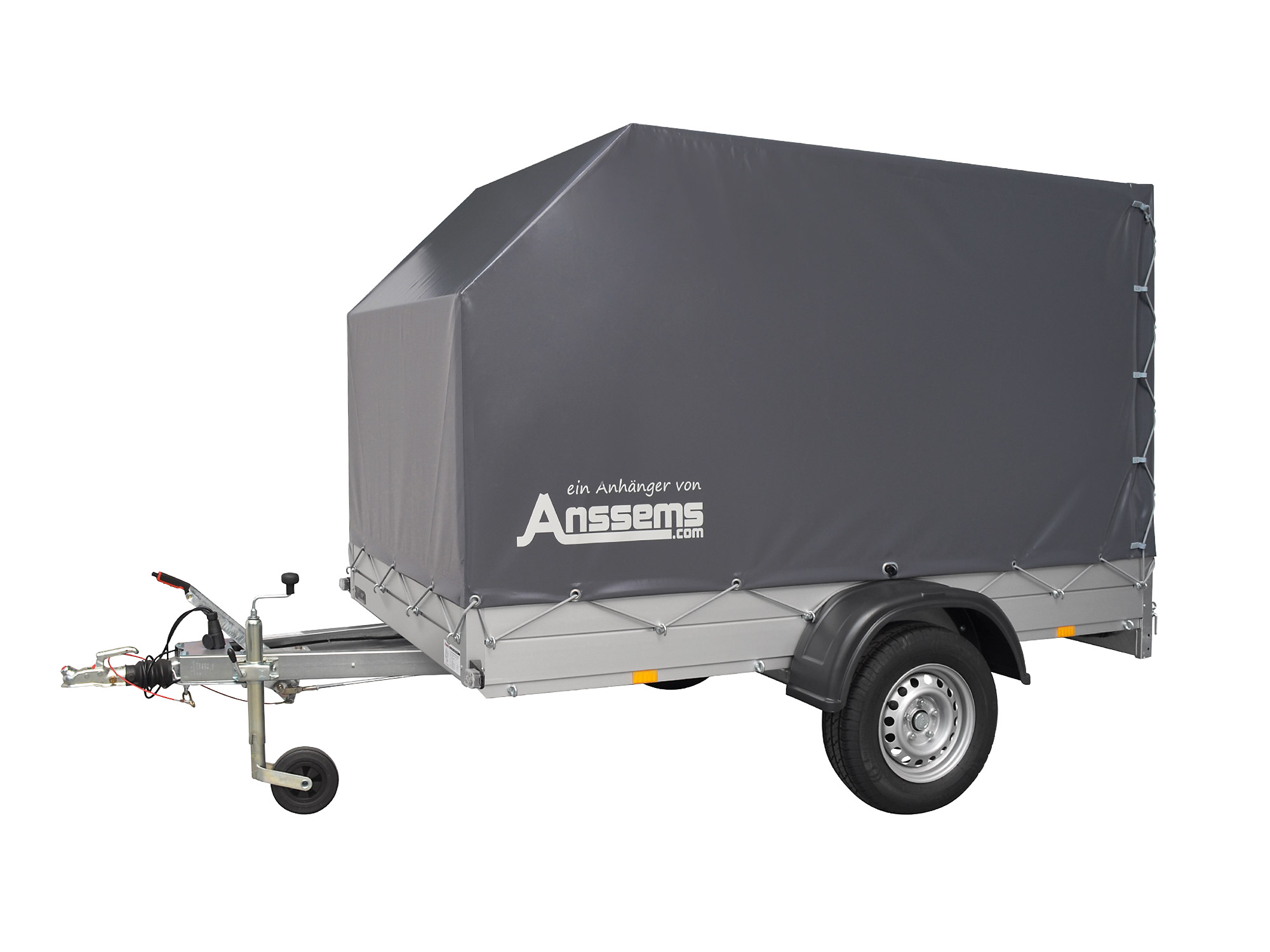 Anssems PKW Anhänger Tieflader Alu GTB 750 kg mit Aktionsplane 1.50m Innenhöhe, Ladefläche 2,11 x 1,26 m gebremst